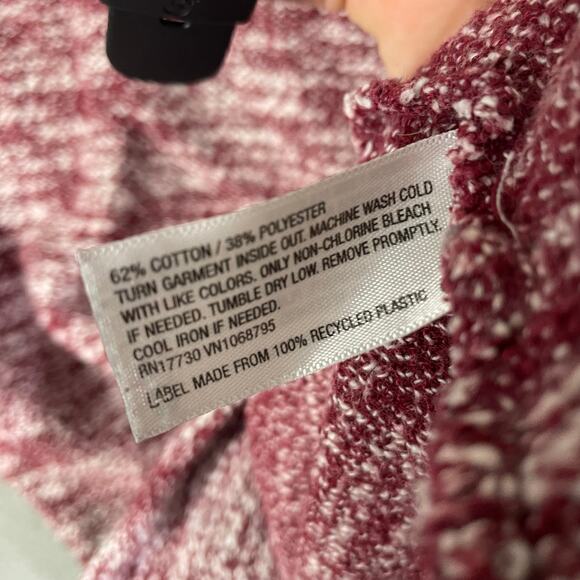 Merona Women’s Marled Burgundy Cowl Neck Pullover Sweater Small Long Sleeve - Picture 5 of 7